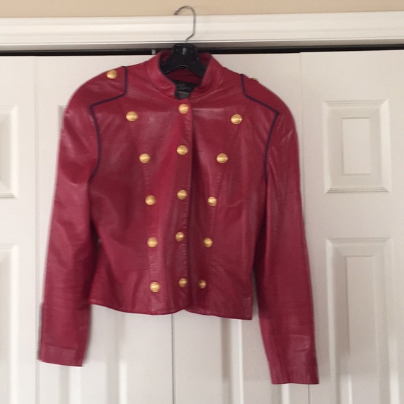 Northbeach leather. Jackets & Blazers - Northbeach red leather blazer.